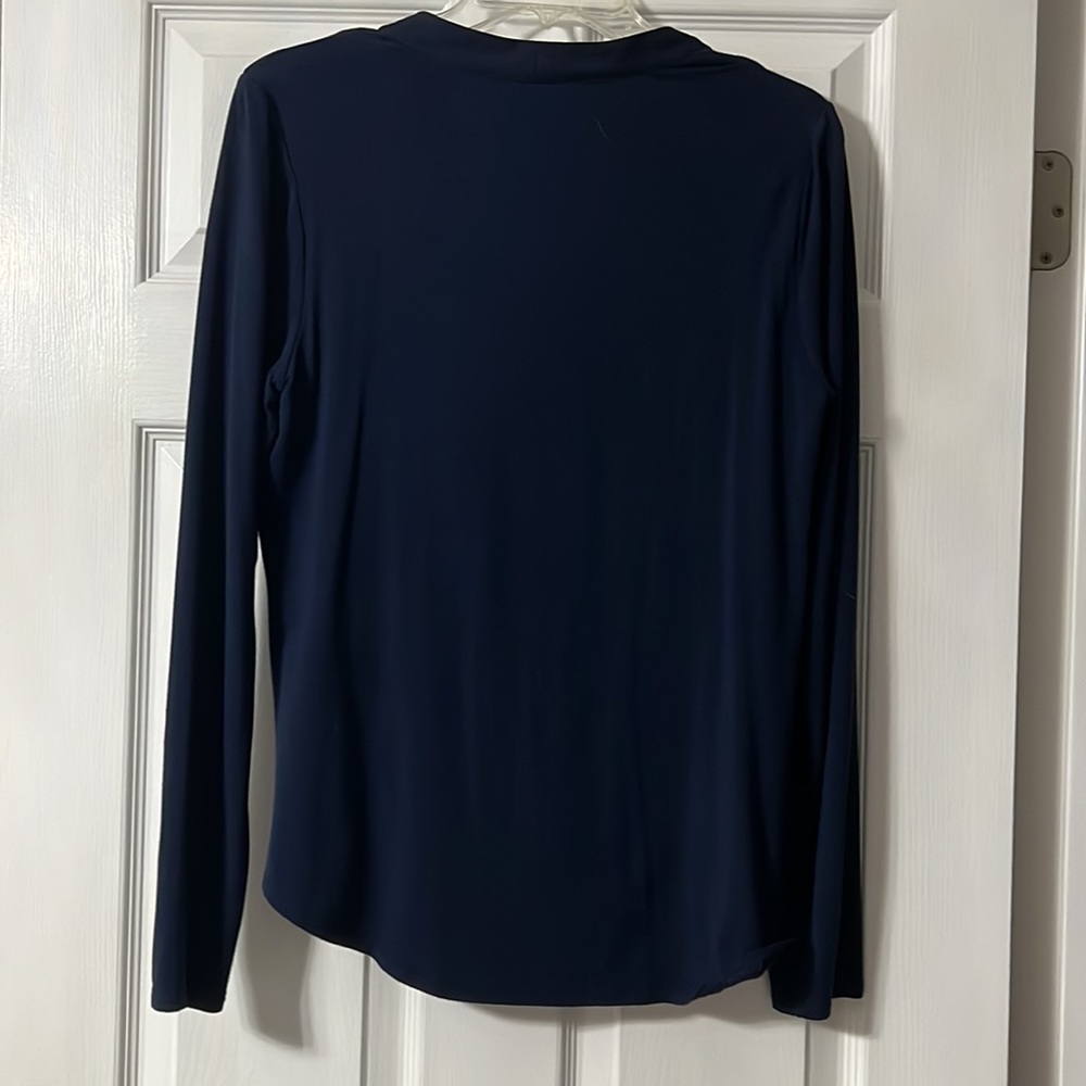 Whbm Double Layer Surplice Top -Euc Size Medium - image 2